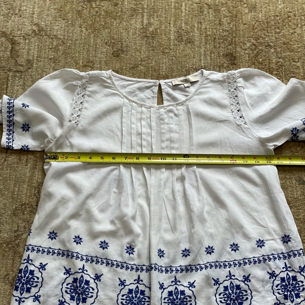 Loft, Pretty Cotton Linen Top, Size S - Picture 5 of 5